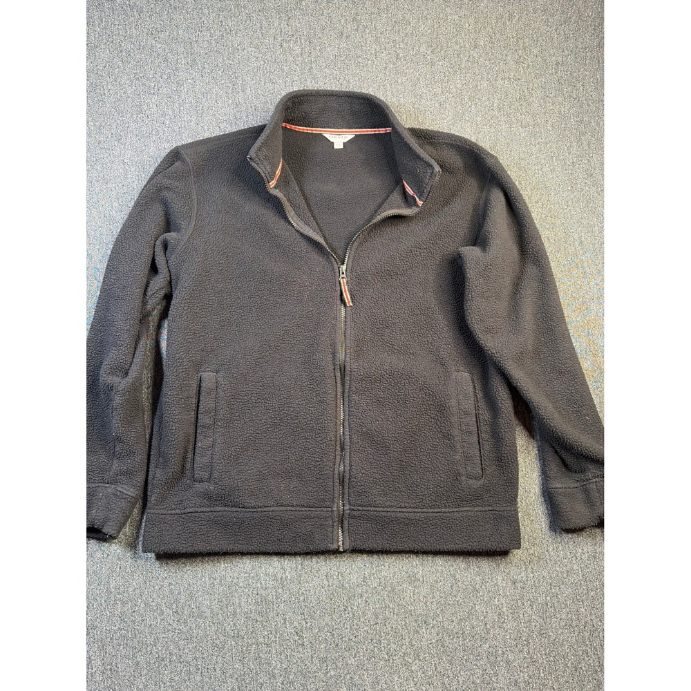 Orvis Classic Collection Mens Medium Full Zip Sherpa Fleece Jacket Gray 1716801